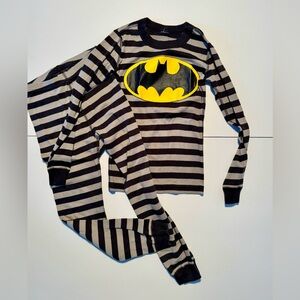 Hanna Andersson Black and Yellow Striped Kids Pajama Set